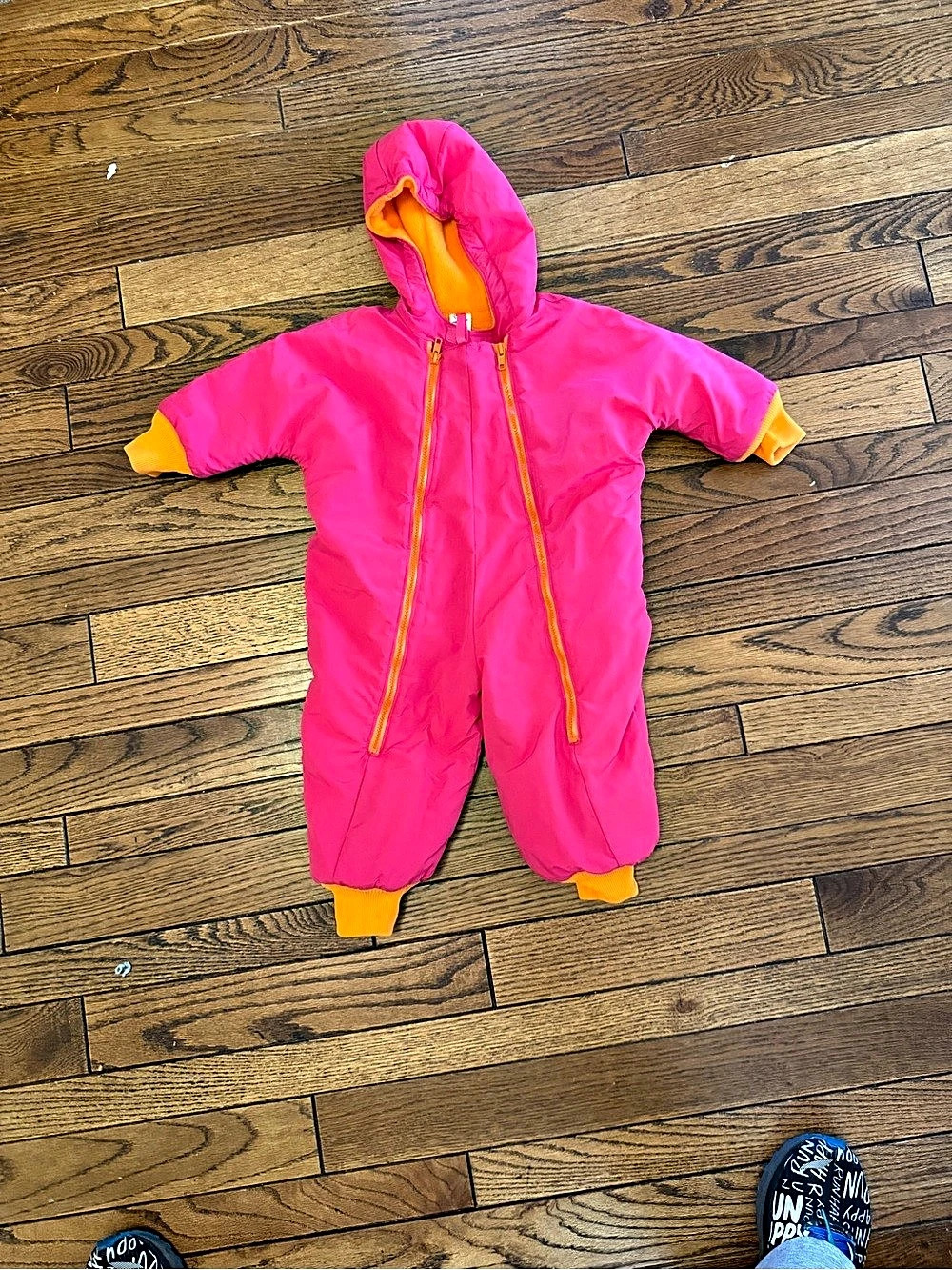 Talbots Kids Girls Pink & Orange Hooded Snowsuit Size 2T